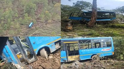 Road Accident: हिमाचल के करसोग में सड़क से 300 फीट नीचे गिरी एचआरटीसी बस, 45 यात्री घायल Road Accident Himachal: hrtc Bus fell into ditch in karsog, passenger injured