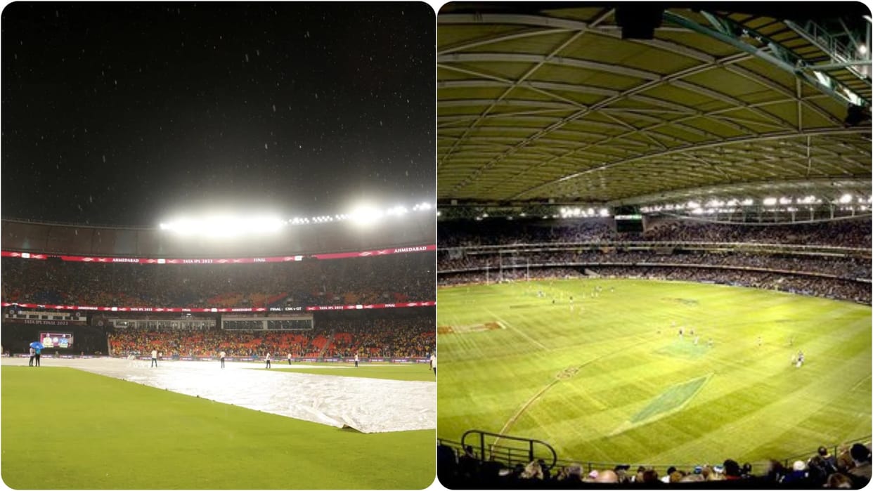 Why a cricket match can not be played in closed cricket Stadium if it rains During Match
