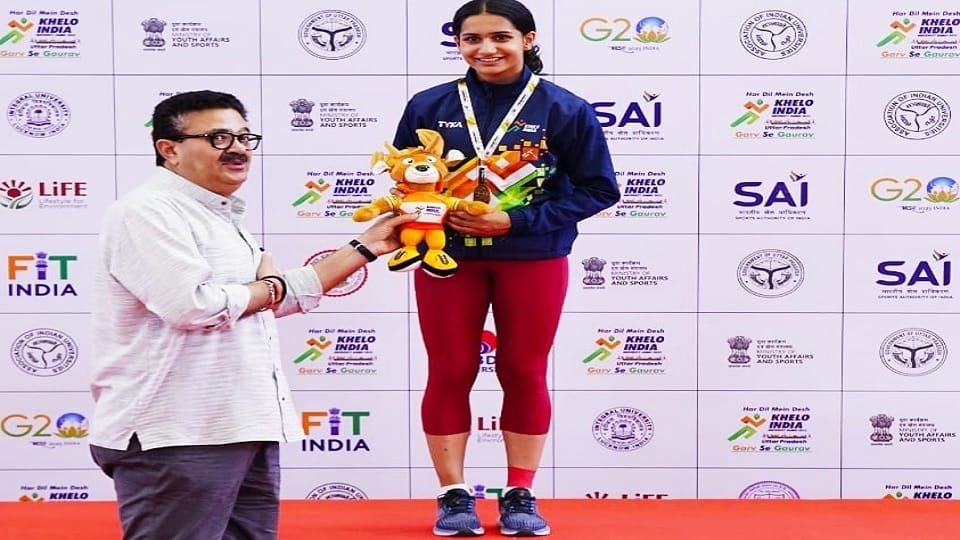 Tanishka won gold medal in Khelo India University Games