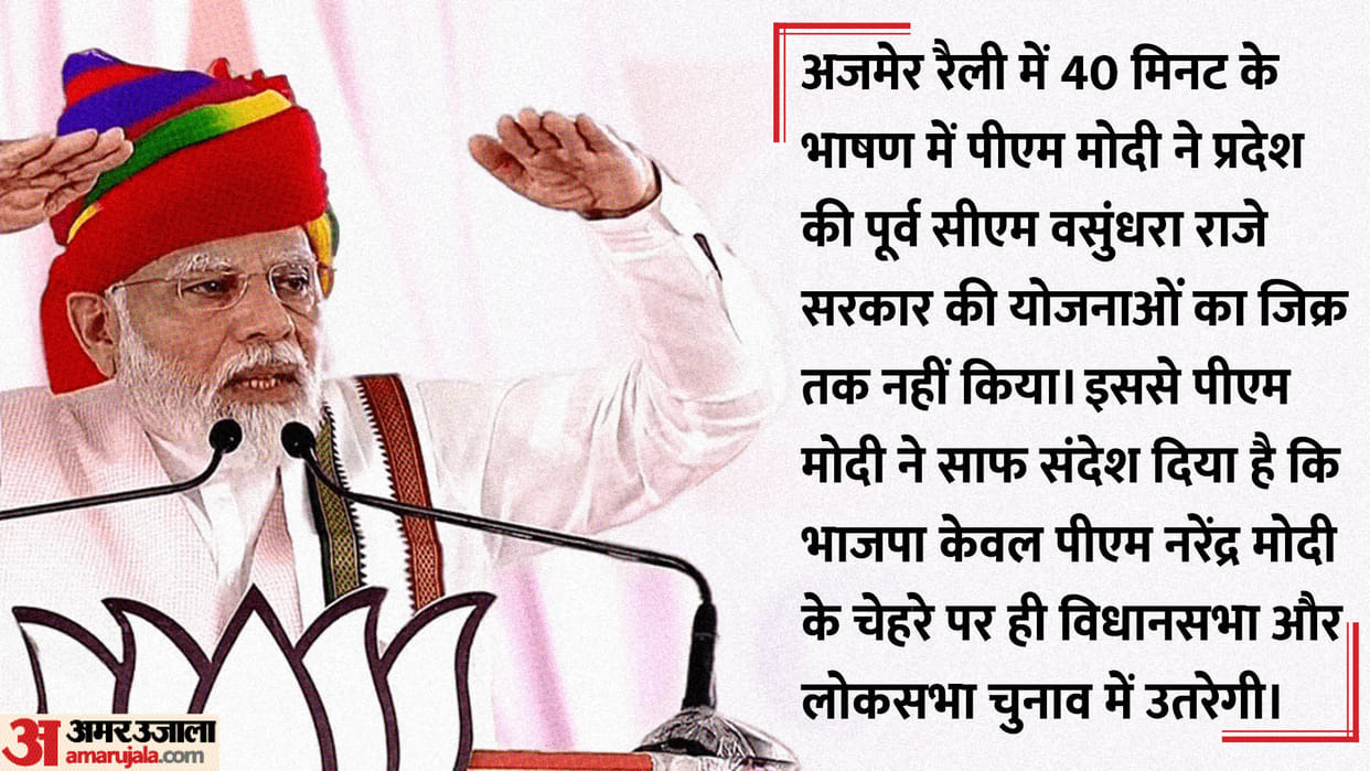 PM Modi decided the political line of BJP from Ajmer rally also gave message to Vasundhara Updates