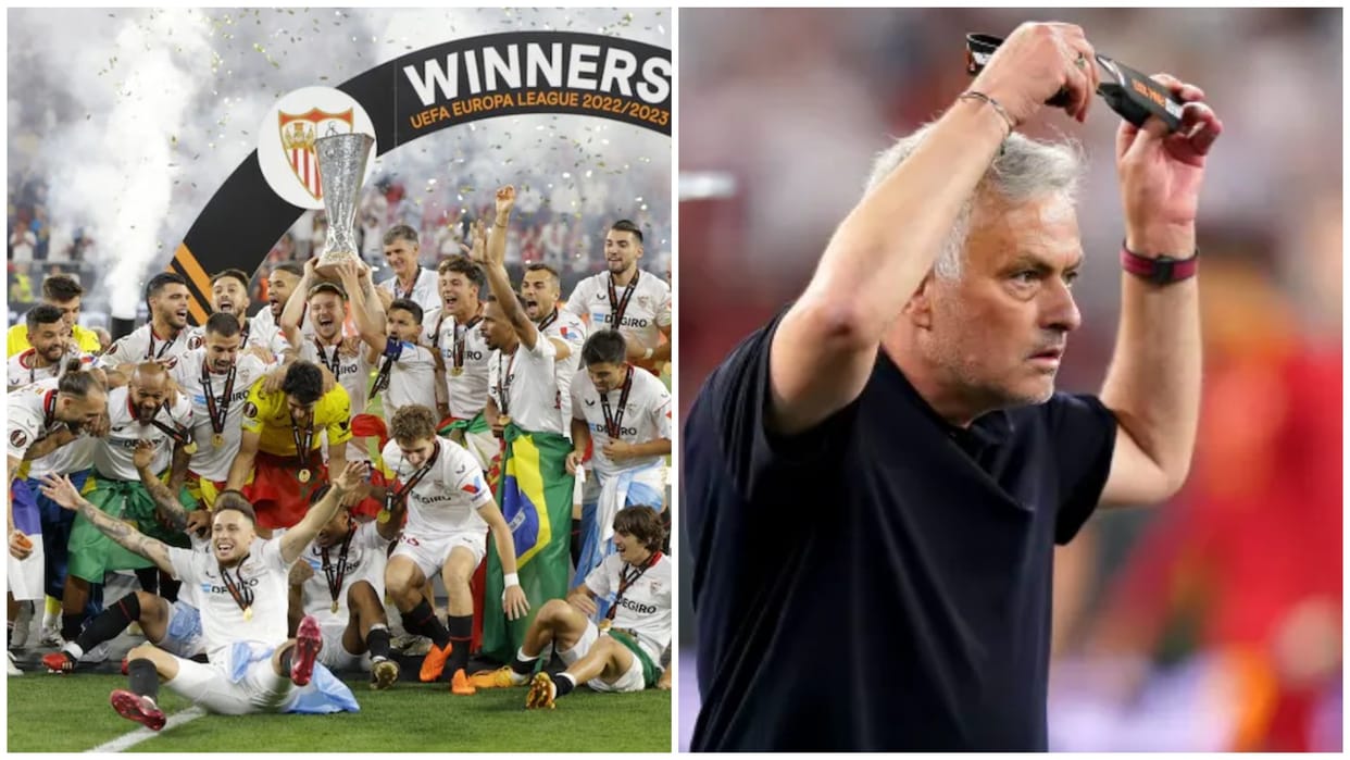 Sevilla won Europa League for seventh time defeating Roma Jose Mourinho did not keep his silver medal