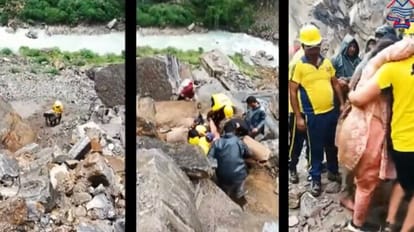 SDRF rescued Adi Kailash Yatra pilgrims stranded in a landslide in Pithoragarh Dharchula Uttarakhand news
