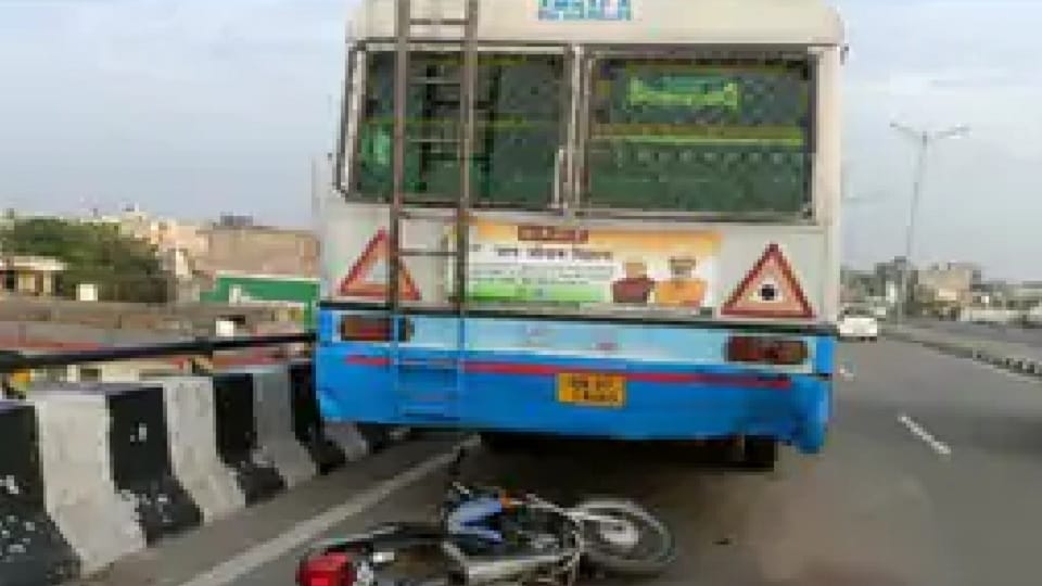 Tragic accident in Ambala, Bike collided with Haryana Roadways bus, cricketer youth died