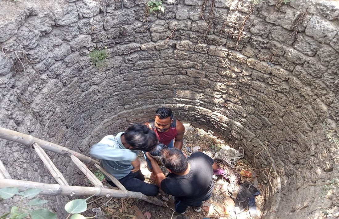 Trying to spoil atmosphere in azamgarh Ambedkar statue broken and thrown into well
