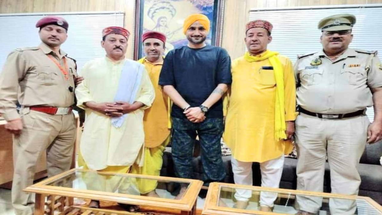 Former Indian cricketer Harbhajan Singh worshiped at Baba Balak Nath Temple Deotsiddh