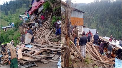 landslide in kishtwar news: Residential House Destroyed by Landslide in Kishtwar Hirkhani Drubeel