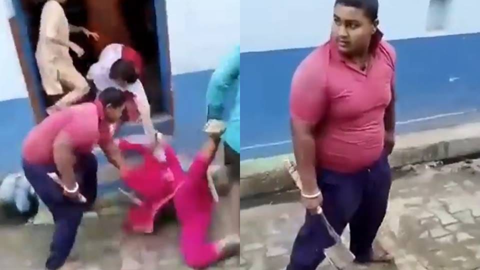 man attacked his wife with a sharp weapon in Modinagar