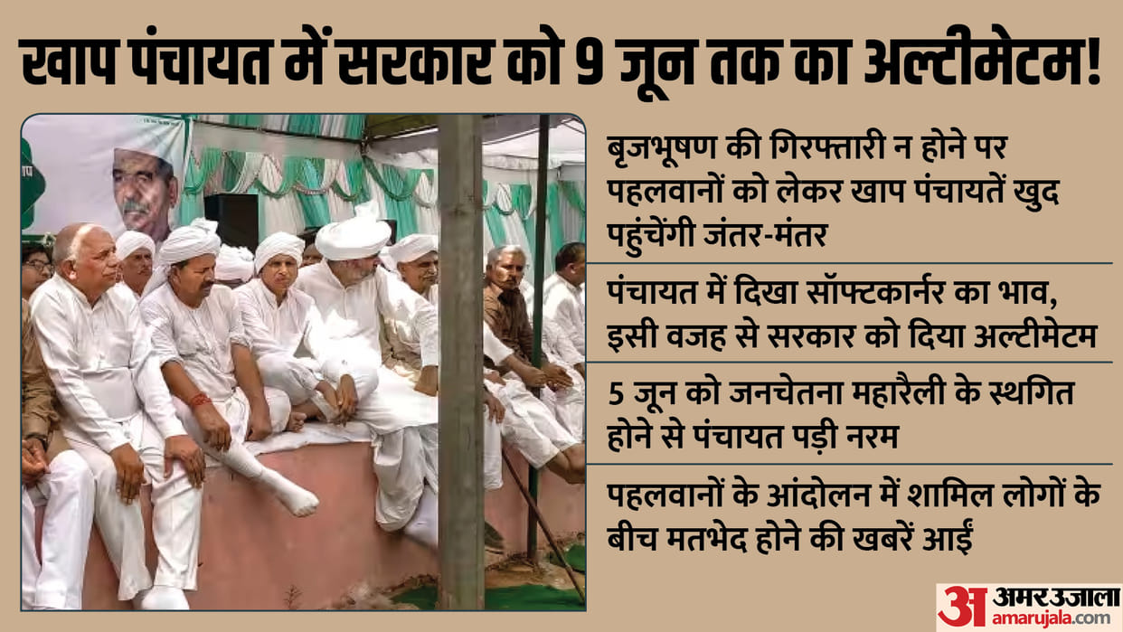Wrestlers: Rakesh Tikait gave an ultimatum to government till June 9, decision was taken in Khap Panchayat