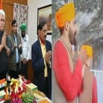 बाबा बर्फानी की प्रथम पूजा एलजी मनोज सिन्हा