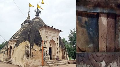 भगवान जगन्नाथ का मंदिर व गर्भगृह पर मानसूनी पत्थर में पानी की बूंदे