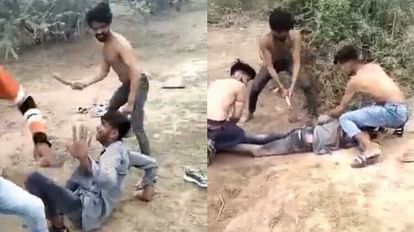 Bhind: चंबल के बीहड़ में ले जाकर युवक से लिया बदला, लाठी-डंडों और बेल्टों से पीटा, मारपीट का वीडियो किया वायरल In Bhind, a young man was abducted and beaten after being taken to a rugged