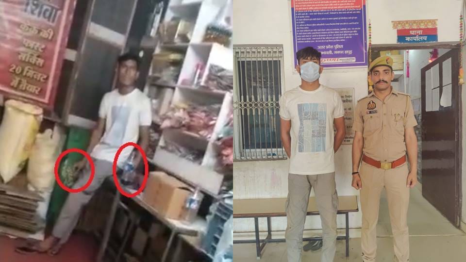 Before appearing in court in Hapur accused of attempted murder smoked cigarettes and cold drinks with police