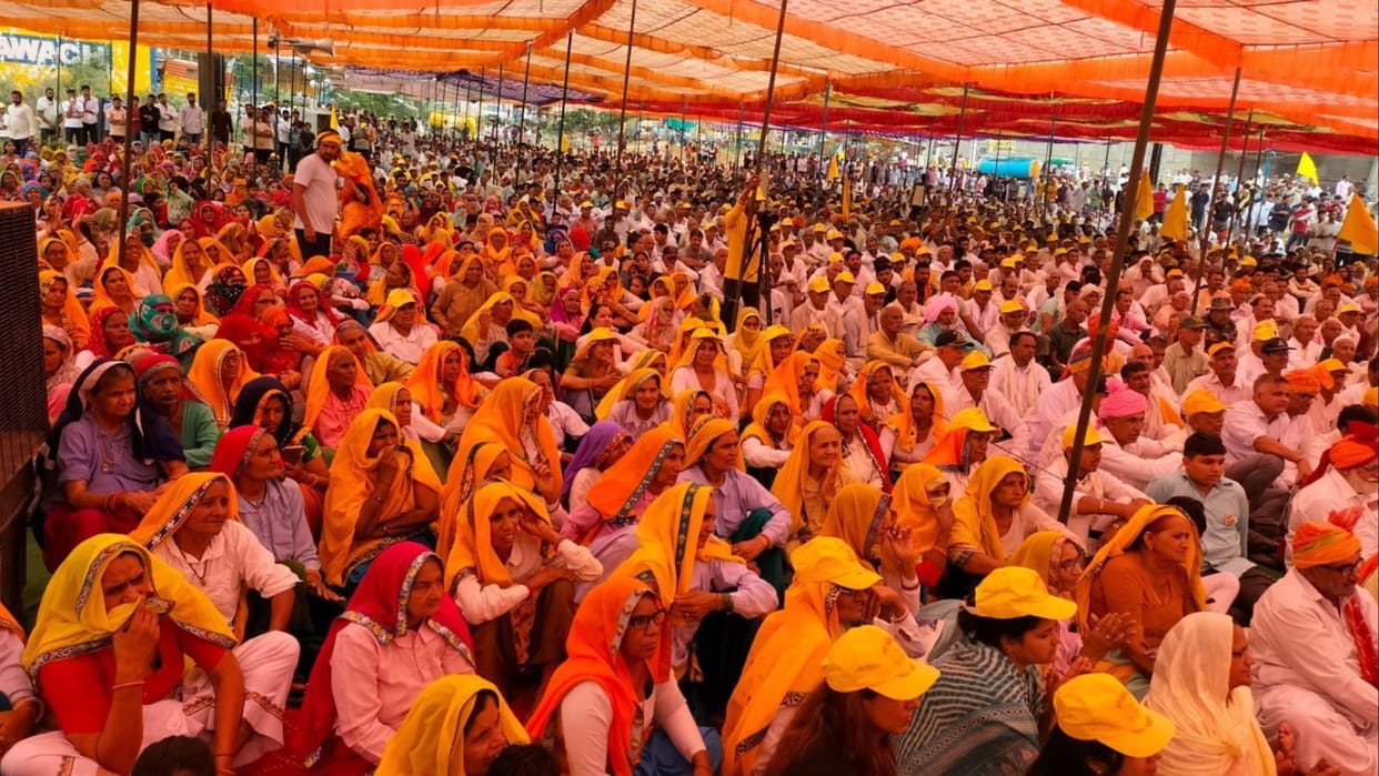 Ahir Regiment Demand: Mahapanchayat held in Narnaul, people from Haryana, Rajasthan and other states gathered