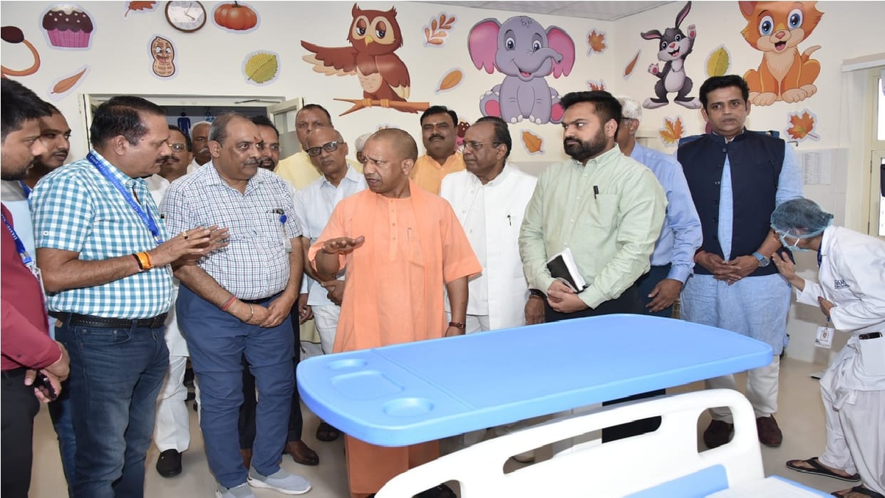 CM Yogi adityanath inaugurated Pediatric ICU at five CHCs in Gorakhpur
