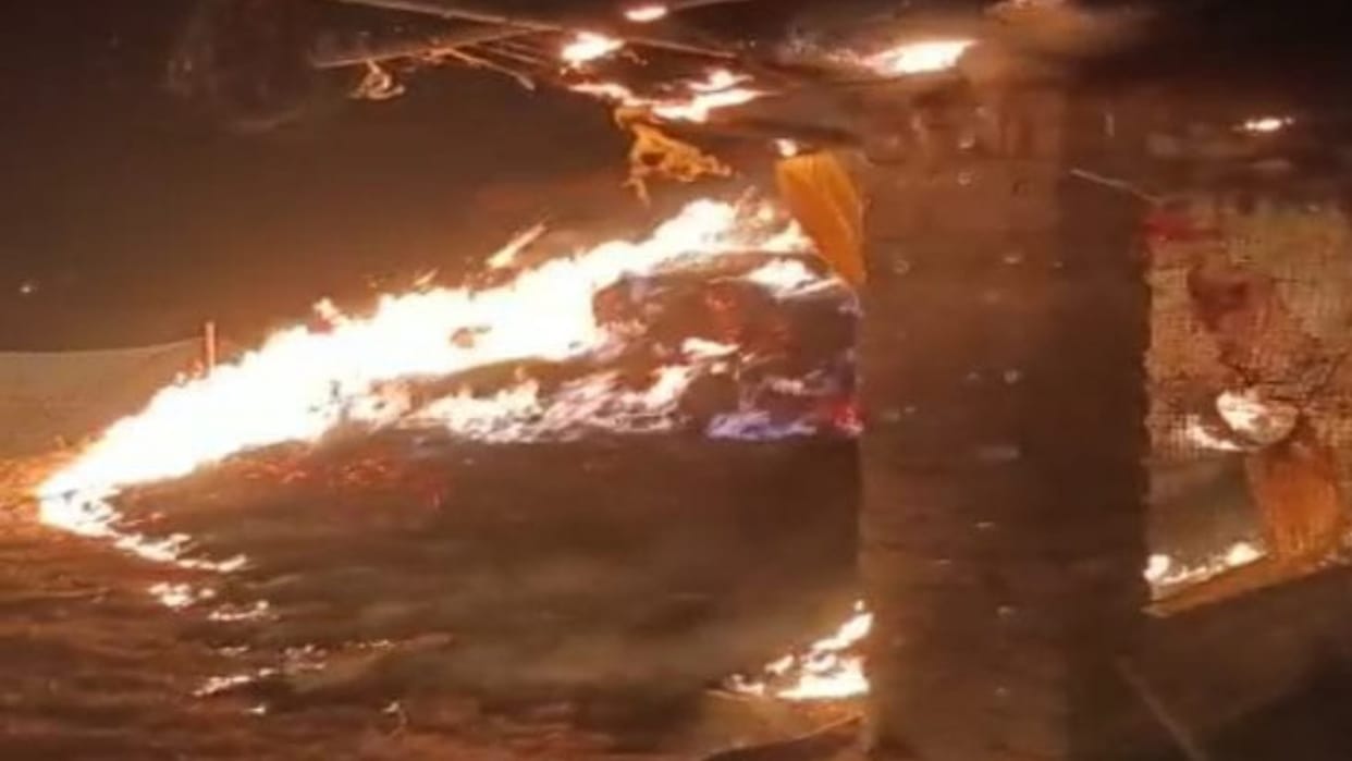 thousand chickens burnt due to fire in poultry farm in janjgir champa