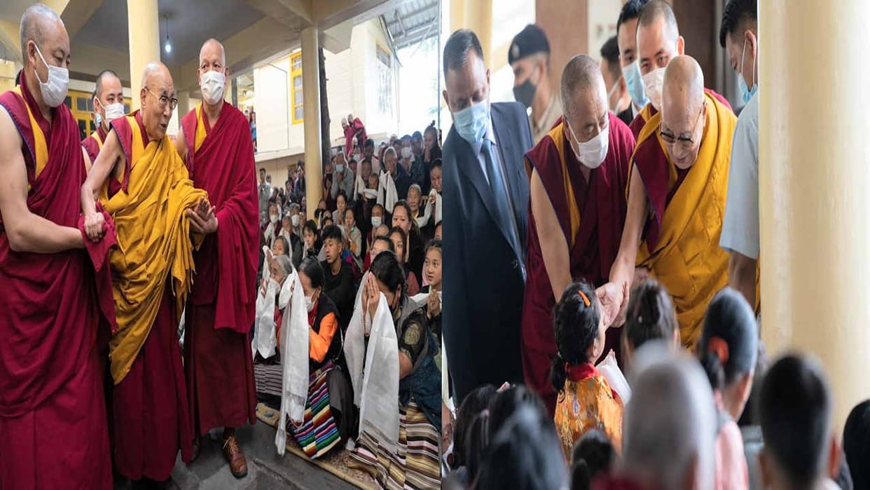 Tibetan religious leader Dalai Lama said that Poor China which oppresses Tibet is under tribulations