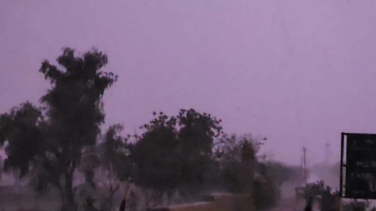 Jaisalmer Overnight rain with thunder and lightning power supply off