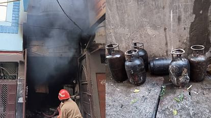 fire broke out in Madrasa located in New Brij Puri 17 fire tenders on the spot many gas cylinders burst