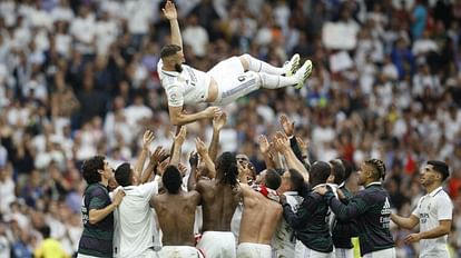 Karim Benzema Career: बेंजेमा ने रियल मैड्रिड के लिए खेला विदाई मैच, पेनल्टी पर किया गोल Karim Benzema played farewell match for Real Madrid scored on penalty