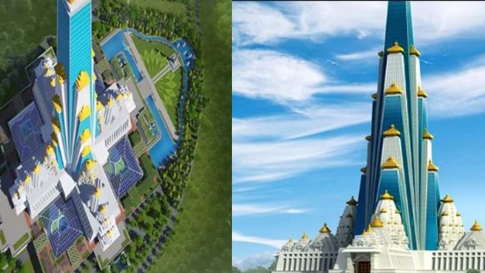 world's tallest temple higher than Burj Khalifa will be built in November in Vrindavan