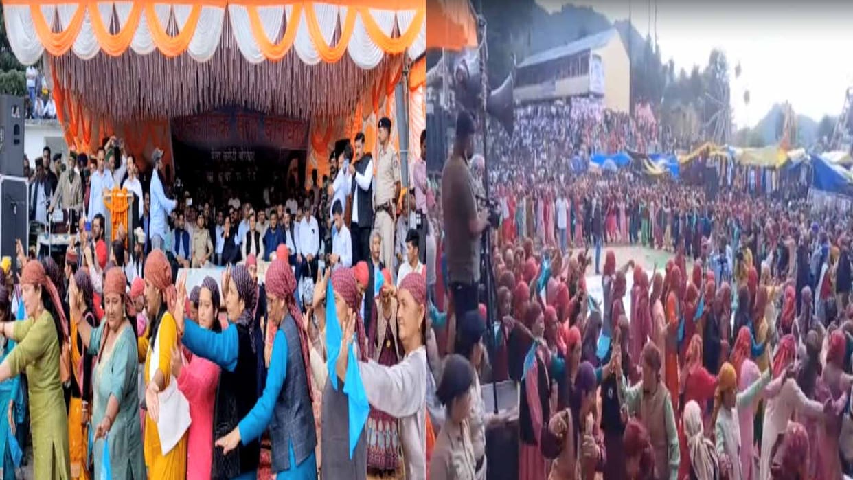 One thousand women gave the message of environmental protection by performing Mahanati in Bogdhar sirmour