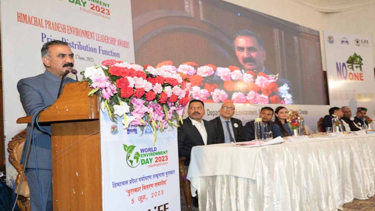 World Environment Day: CM sukhvinder Sukhu said the state govt will prepare a policy to find an alternative to