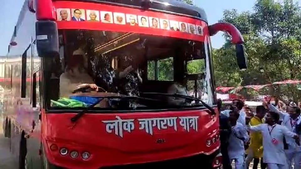 akhilesh yadav lok jagaran yatra begins from lakhimpur kheri