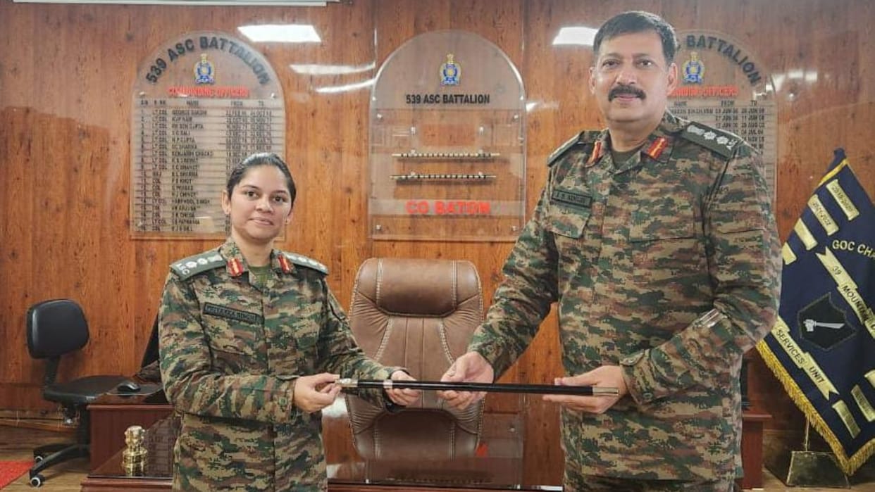 Col Priyanka Singh first women commanding officer frontline Divisional Army Service Corps Battalion