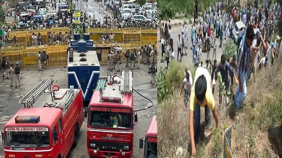 Demand for purchase of sunflower on MSP in Haryana, farmers did road jam, lathi charge in Kurukshetra