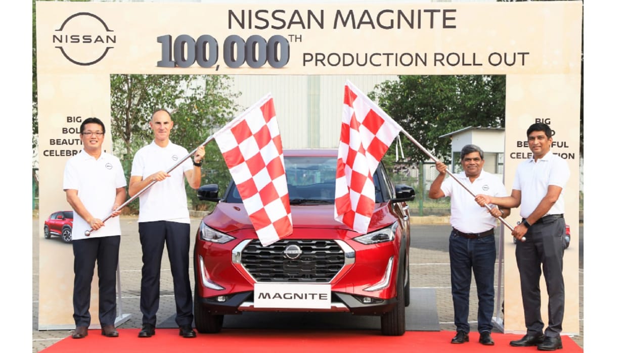 Nissan Motor India rolls out one lakh Magnite SUVs from its Chennai Plant