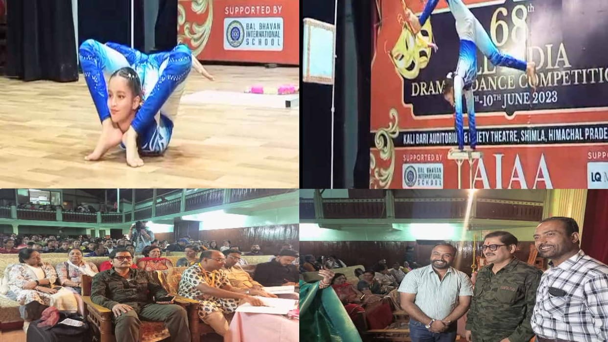 All India Artist Association: girl student Nidhi Dogra gave a wonderful presentation of yoga dance In dance dr