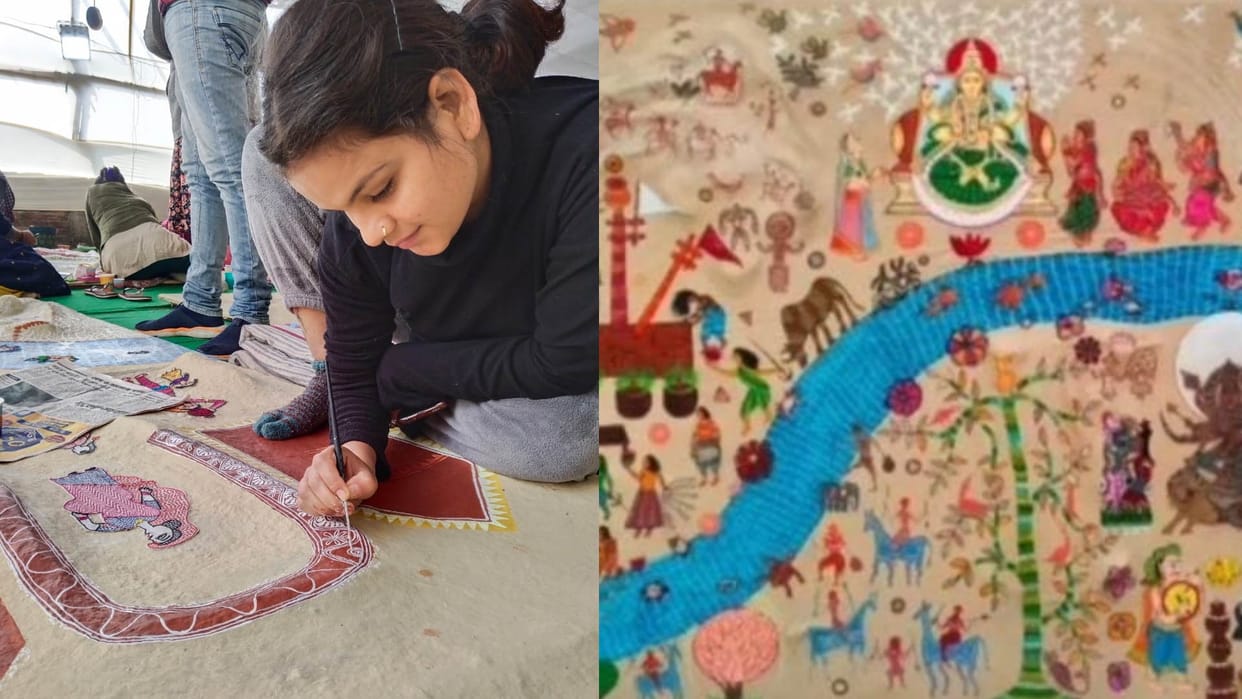 Aipan Art of Kumaon got a place in the new Parliament House of India through Hemlata Kabadwal Uttarakhand