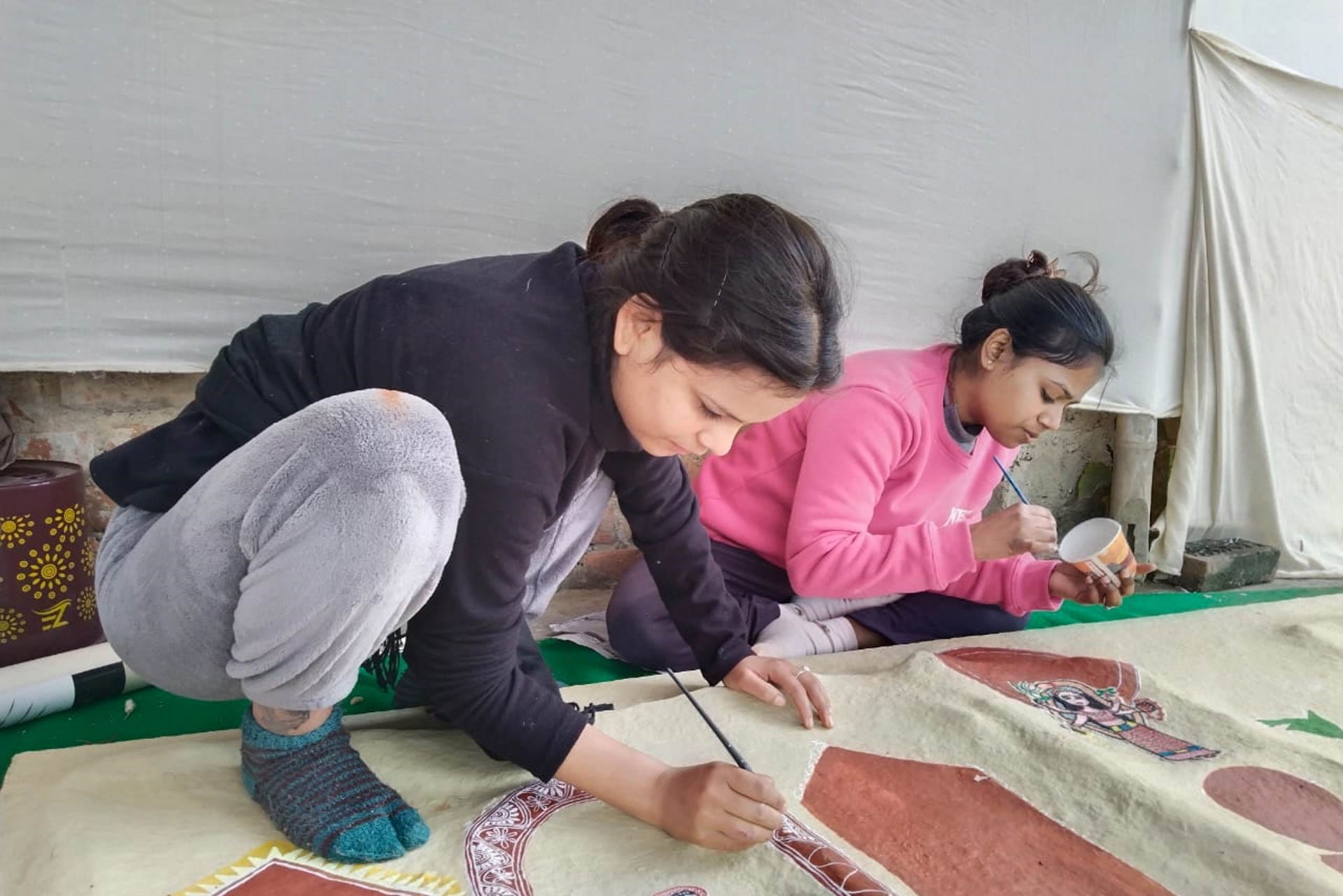 Aipan Art of Kumaon got a place in the new Parliament House of India through Hemlata Kabadwal Uttarakhand
