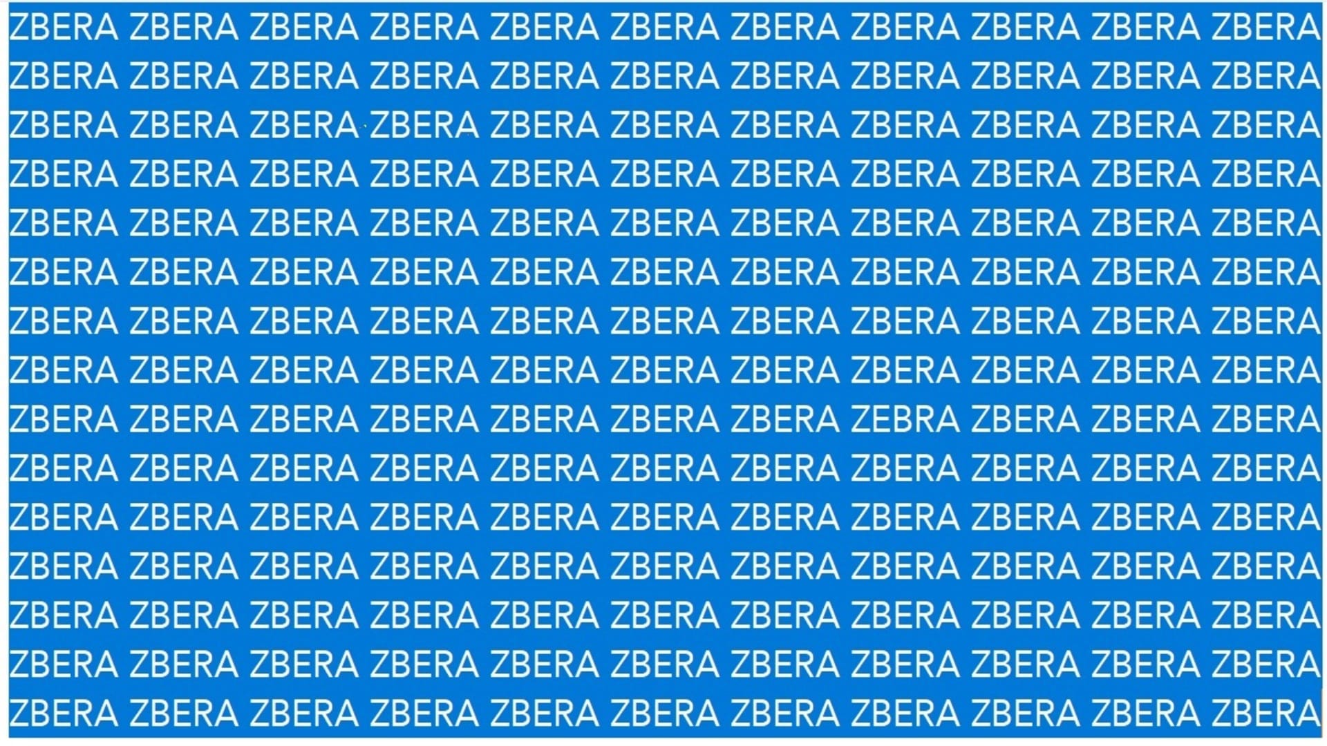 optical illusion trending image can you find the correct spelling of ZEBRA in just 10-seconds