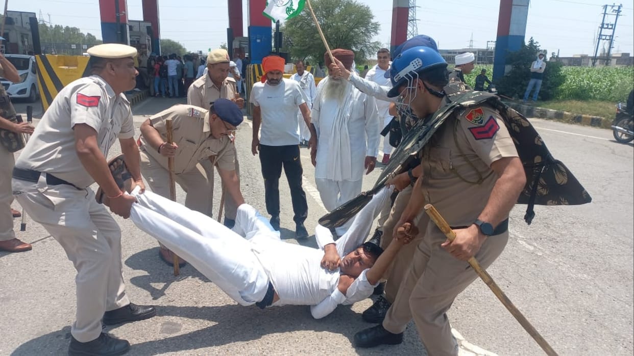 Haryana: Nine farmer leaders sent to jail, case registered against 700; Demonstration in 14 districts