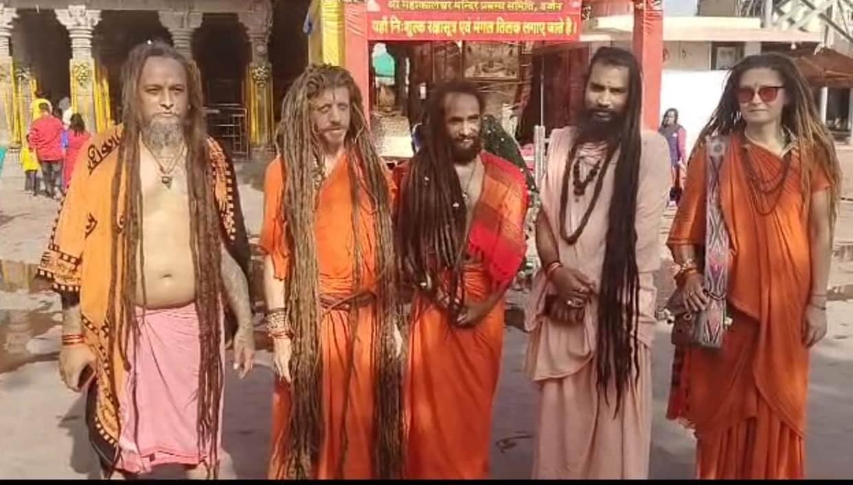 group of saints came from Russia, Indonesia and America to visit Baba Mahakal