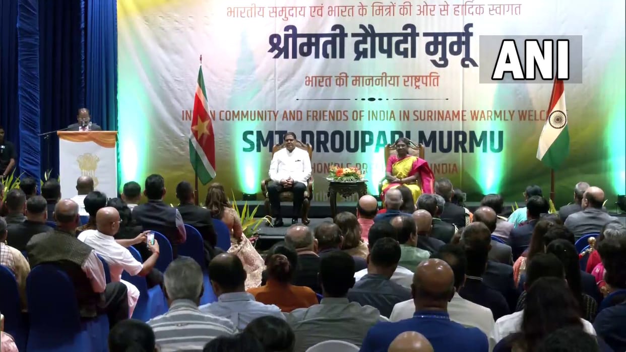 President Droupadi Murmu addresses the Indian community in Paramaribo