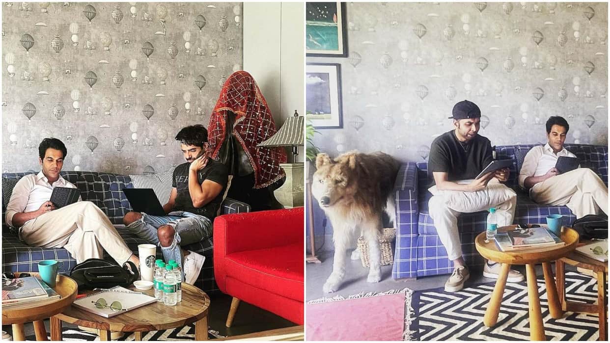 Rajkummar Rao reunites with Stree co stars Aparshakti Khurana Abhishek Banerjee Amar Kaushik shared photo