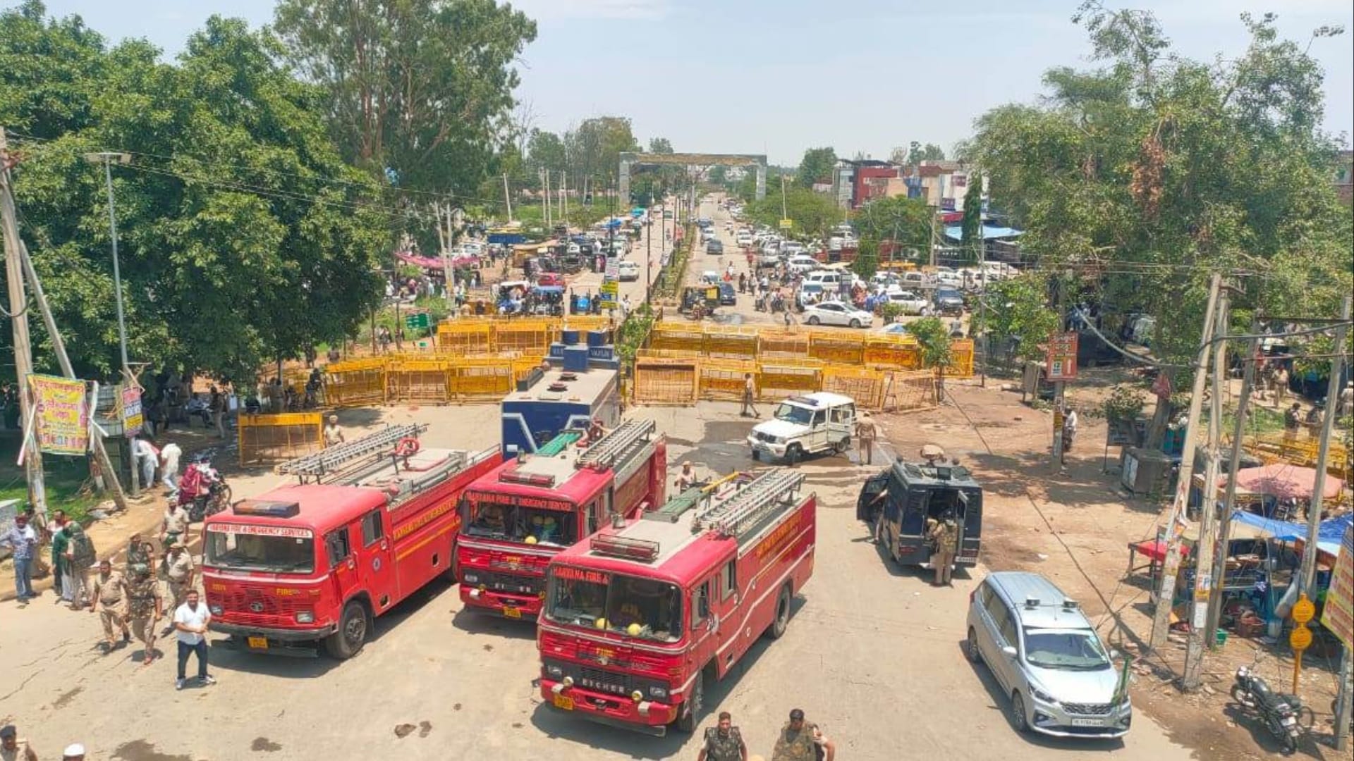 Demand for purchase of sunflower on MSP in Haryana, farmers did road jam, lathi charge in Kurukshetra