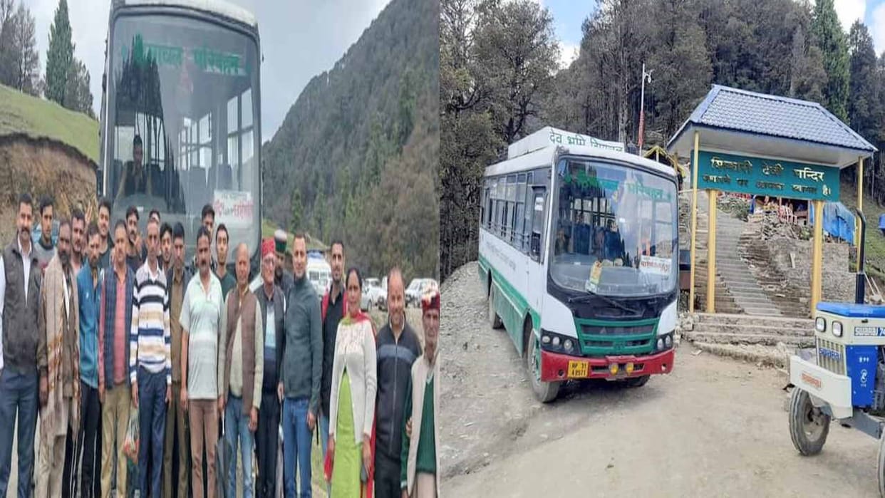 HRTC bus reaches Shikari Devi for the first time, relief for devotees