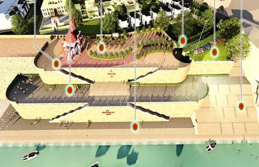ghat will built on bank of Ganga in Chandravati varanasi which is  birthplace of Jain Tirthankar