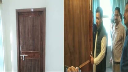 In the rest house built for 3.30 crores the door was put upside down, the Public Works Minister started the cl