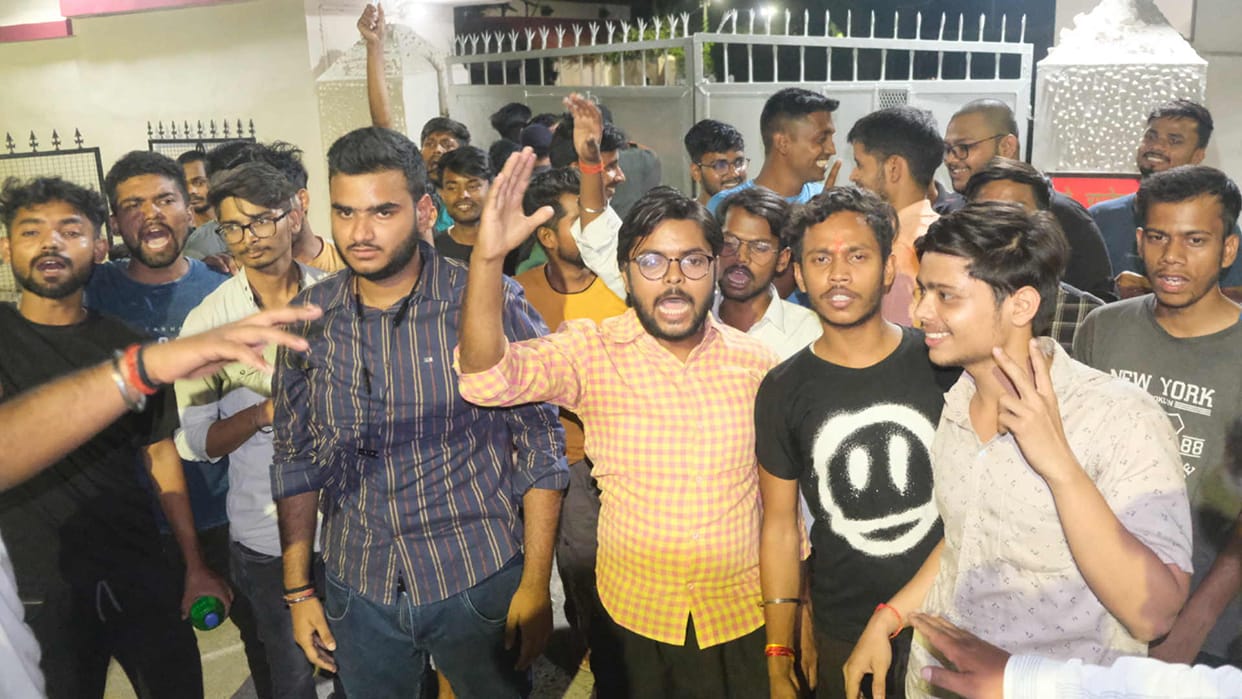 Two water coolers near Gorakhpur University main gate damaged