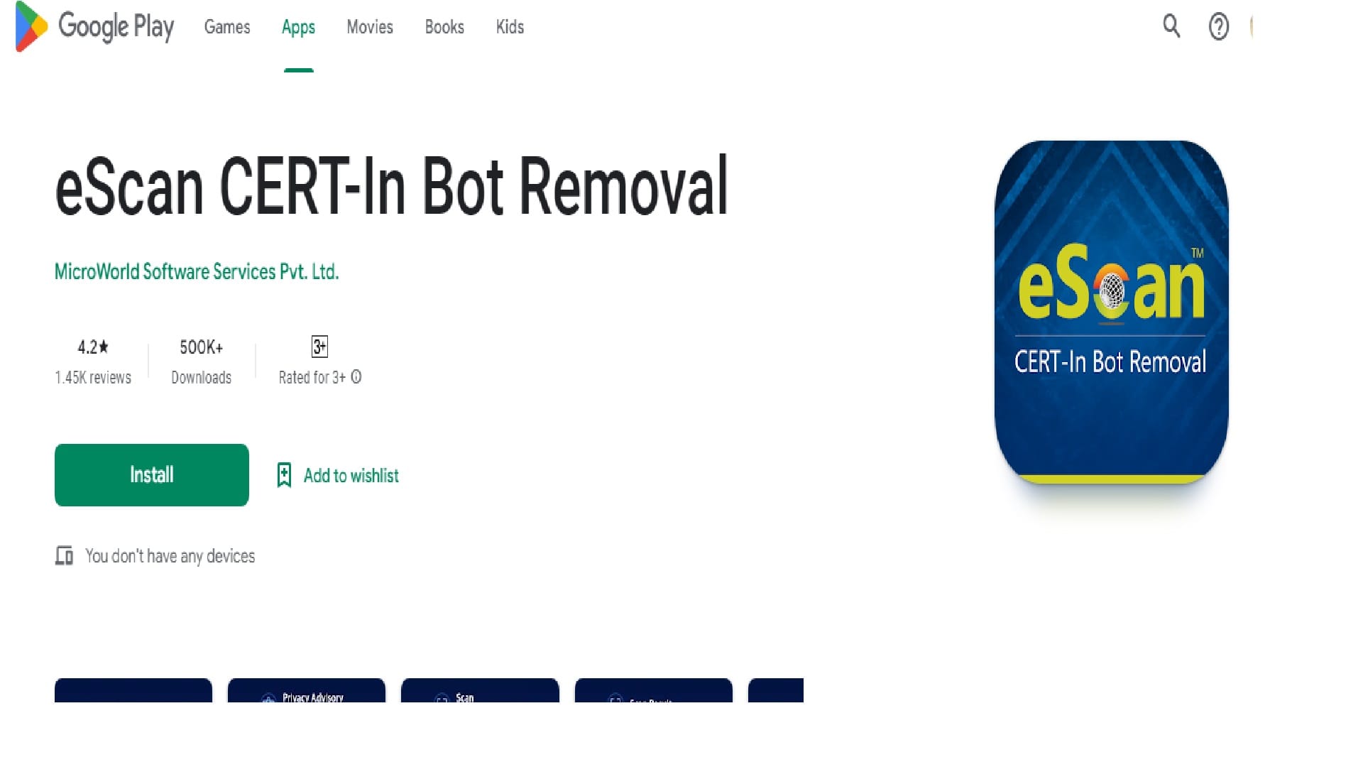 eScan CERT-In Bot Removal