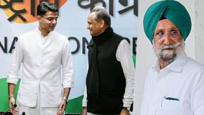 सचिन पायलट, अशोक गहलोत और सुखजिंदर सिंह रंधावा