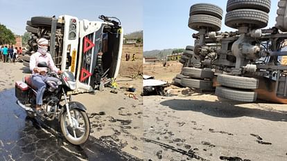 Sidhi Accident News Today: High Speed Truck Overturned On Bolero in MP Sidhi