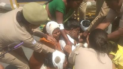 Lucknow News: Whole family from Unnao attempted self-immolation in front of Vidhansabha