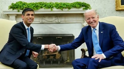 Rishi Sunak and Joe Biden sign Atlantic declaration but hope of trade deal ends
