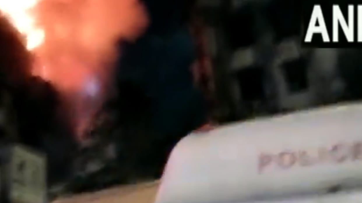 Fire in the godown of the restaurant Fire caused by short circuit created chaos