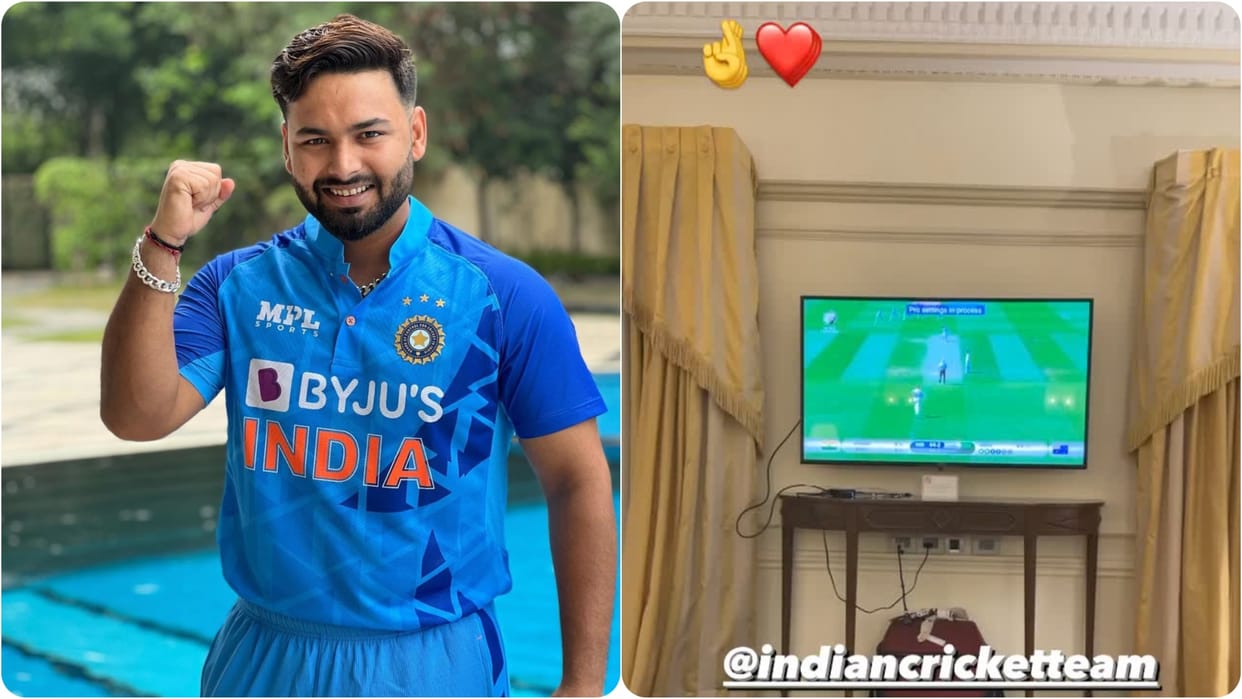 Rishabh Pant Cheers for team India in WTC Final Against Australia despite poor start